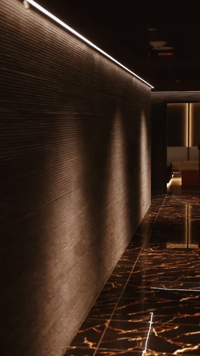 Marble corridor between rooms