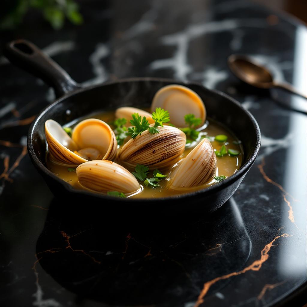Butter-Sake Steamed Clams