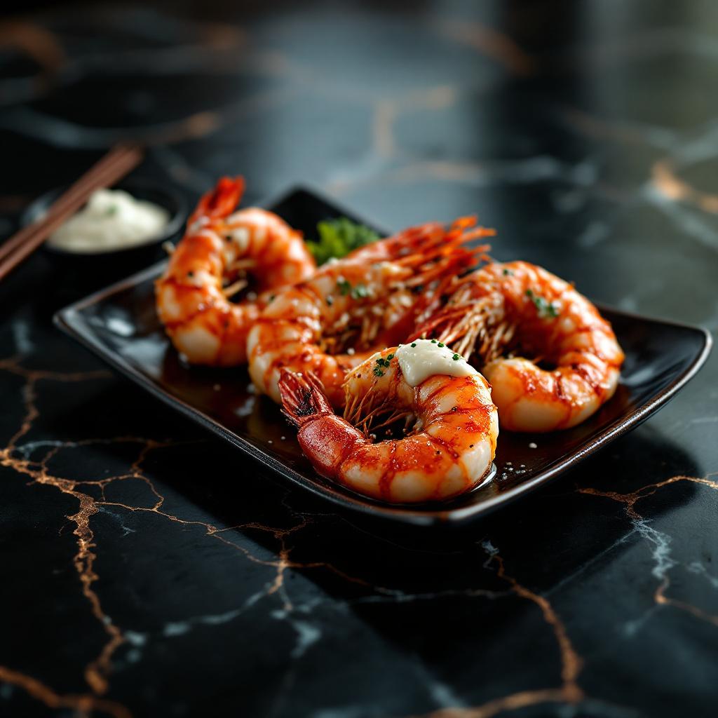 Three-Way Grilled Prawns