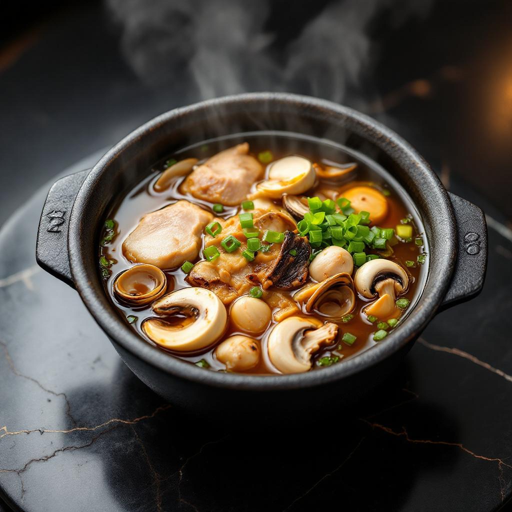 Garlic Chicken & Clam Power Soup