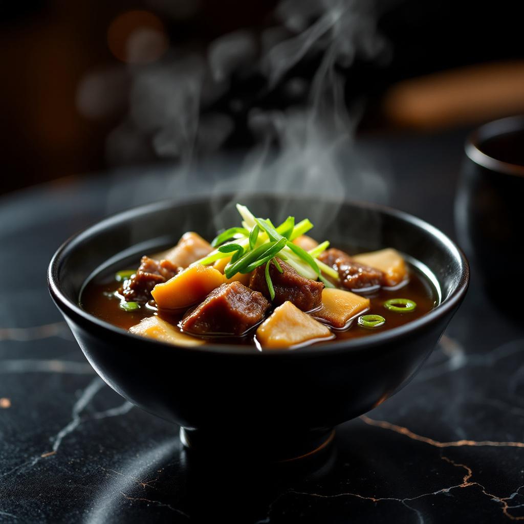 Miso-Simmered Beef Tendon