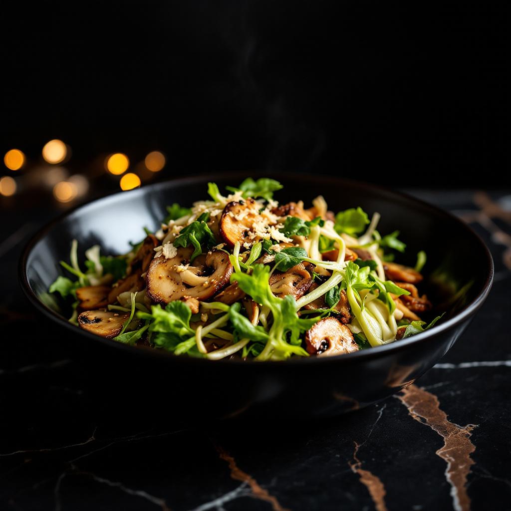 Warm Mushroom Salad with Yuzu